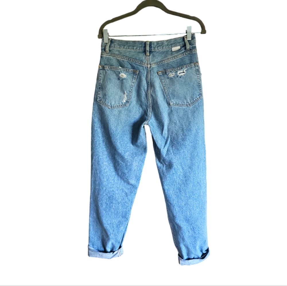 Boyish High Rise The Toby Relaxed Taper Lyocell Distressed Jeans Size 26 , 14" - Picture 13 of 16